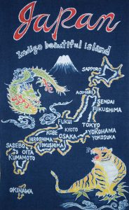 藍染筒描「Japan indigo beautiful island」